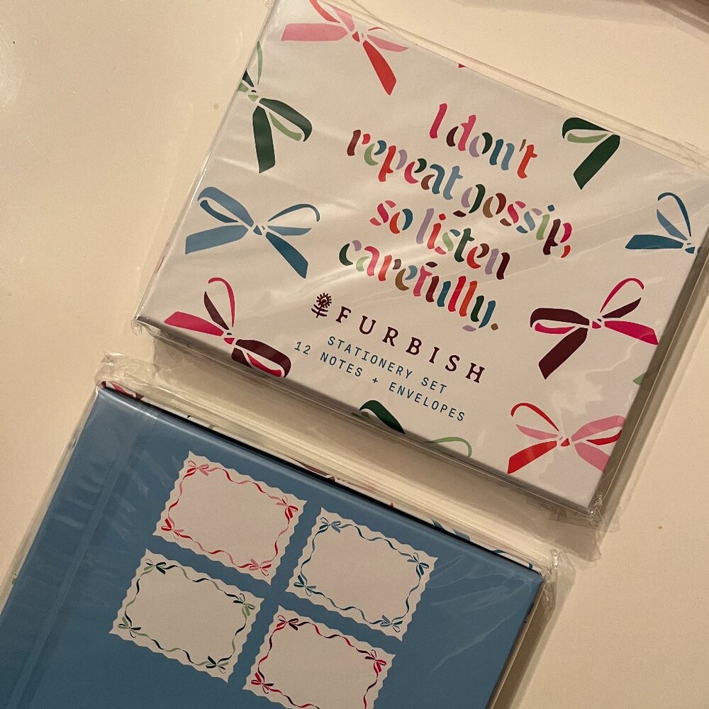 Furbish Note Cards  - 2‎ Boxes - I Don't Repeat Gossip to Listen Up!  (new)